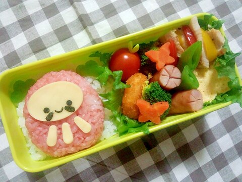 簡単キャラ弁☆だるまちゃんのお弁当♪